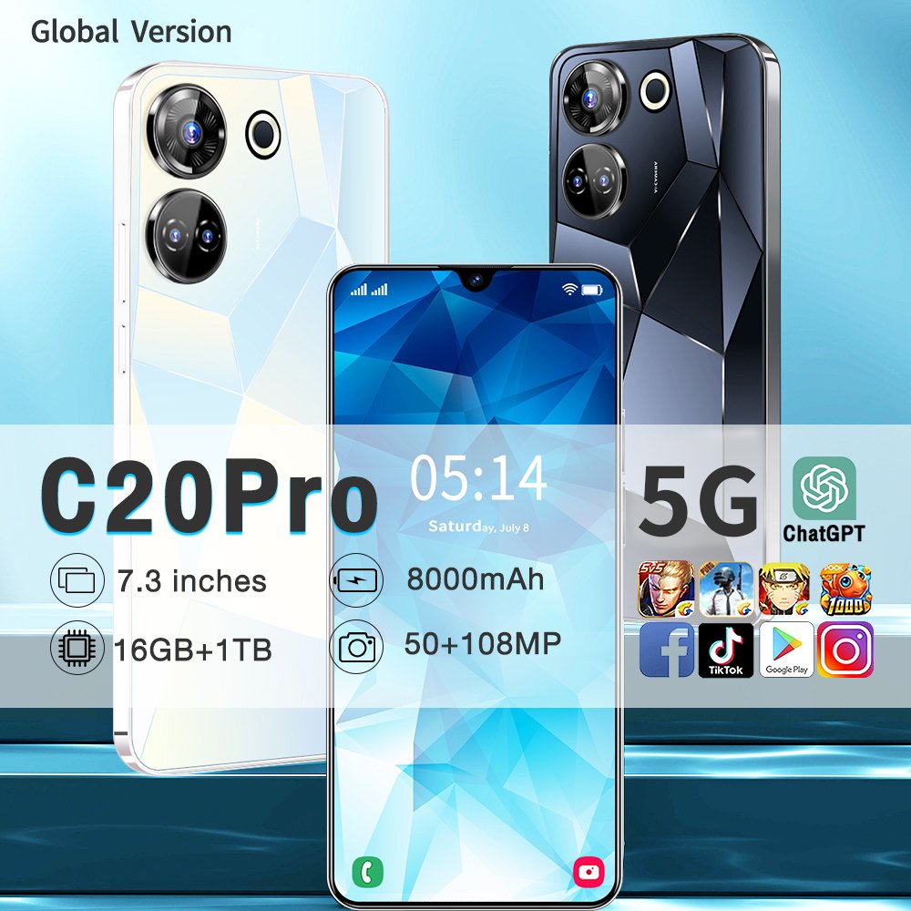 Wholesale Cheap Mobile Phones Original Unlocked 5g Smartphone 16+1TB Mobile Phone Cell Gaming Phone 3G&4G smartphone